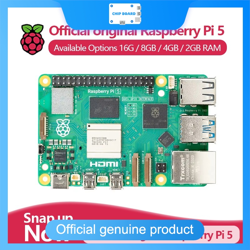 Raspberry Pi 5 8Gb Board - Komputer Papan Tunggal Resmi Raspberry Pi