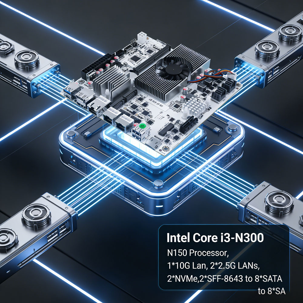 Nas Motherboard 8 Sata Mini Itx - Motherboard Mini ITX NAS 8-Bay Intel
