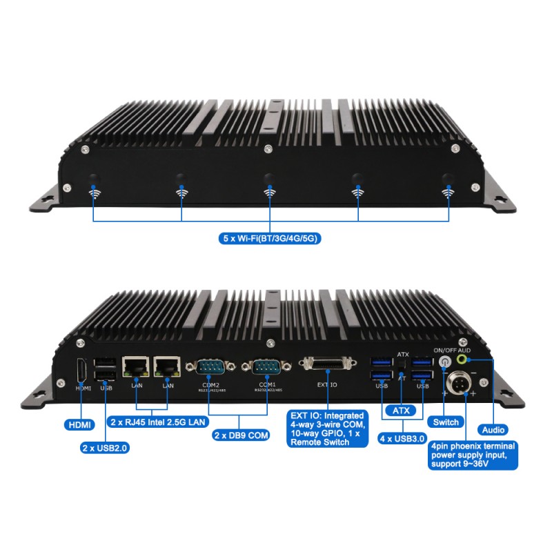 Fanless Industrial Pc Rs485 Core I7 - Komputer Industri Tanpa Kipas yang Tangguh