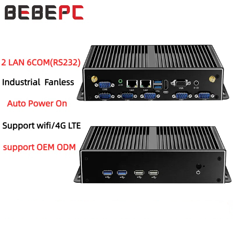 Fanless Industrial Pc Rs485 Core I7 - PC Industri Mini tanpa kipas Dual