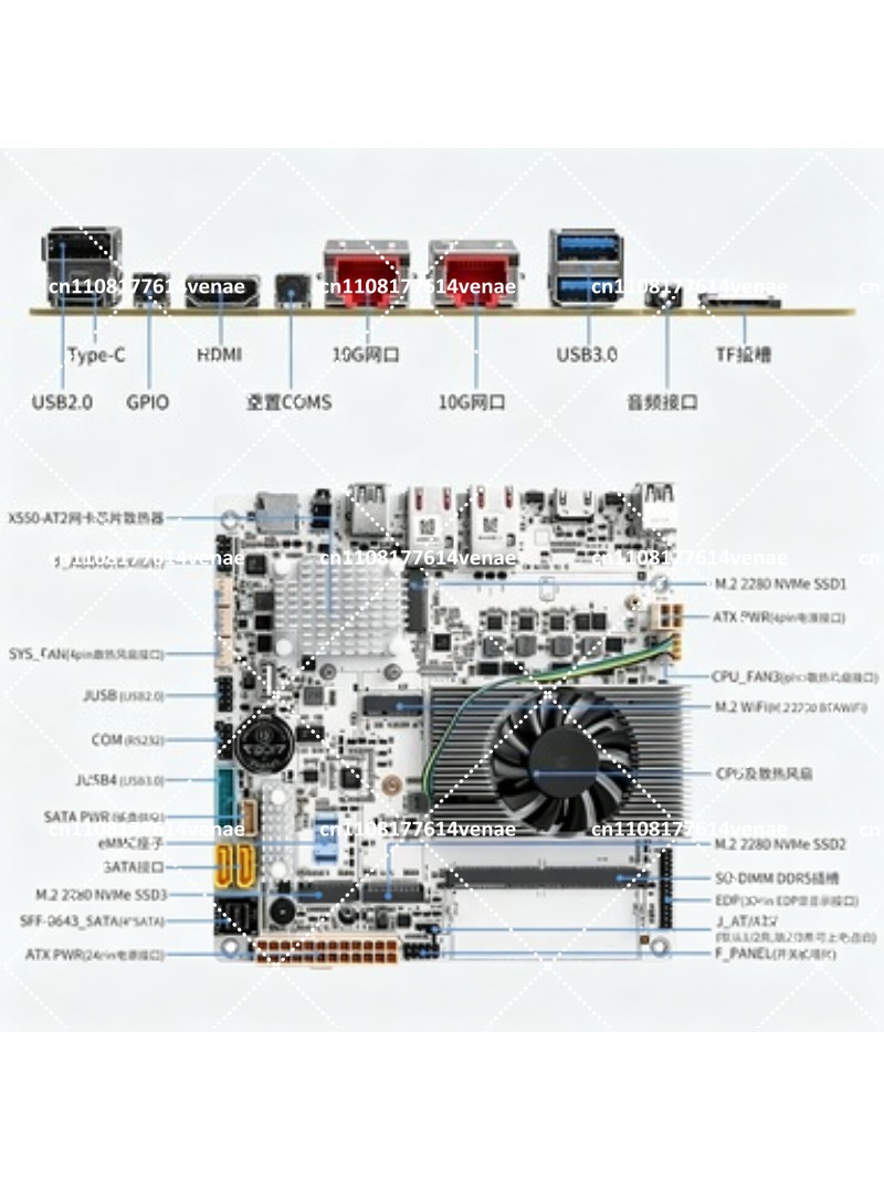 Motherboard NAS 8-Bay dengan C - Nas Motherboard 8 Sata Mini Itx ulasan dan harga