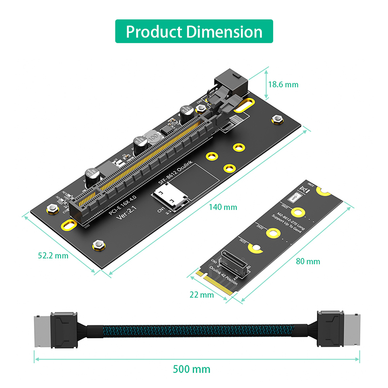 Kit Adaptor PCI Express 4.0 X1 - Oculink Egpu Mini Pc ulasan dan harga