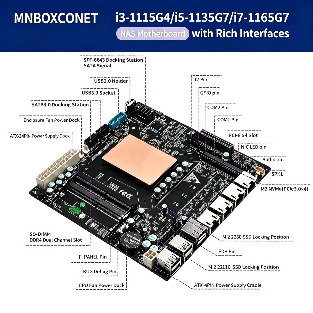 Motherboard ITX NAS dengan Int - Nas Motherboard 8 Sata Mini Itx ulasan dan harga