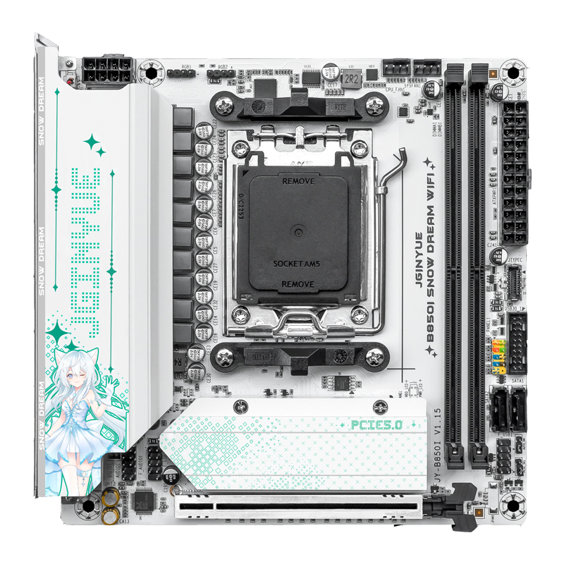 JGINYUE B850i Snow Dream WiFi  - Nas Motherboard 8 Sata Mini Itx ulasan dan harga