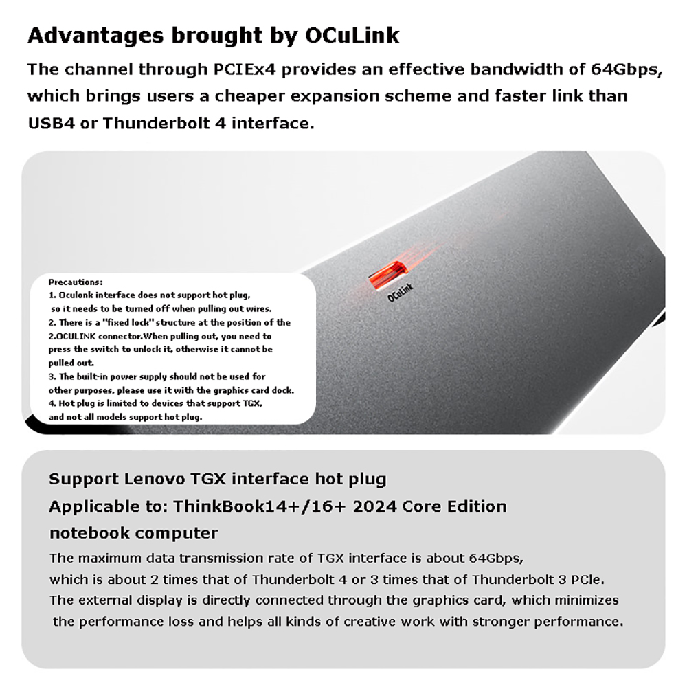 AG02/AG01 EGPU Dock dengan OCu - Oculink Egpu Mini Pc ulasan dan harga