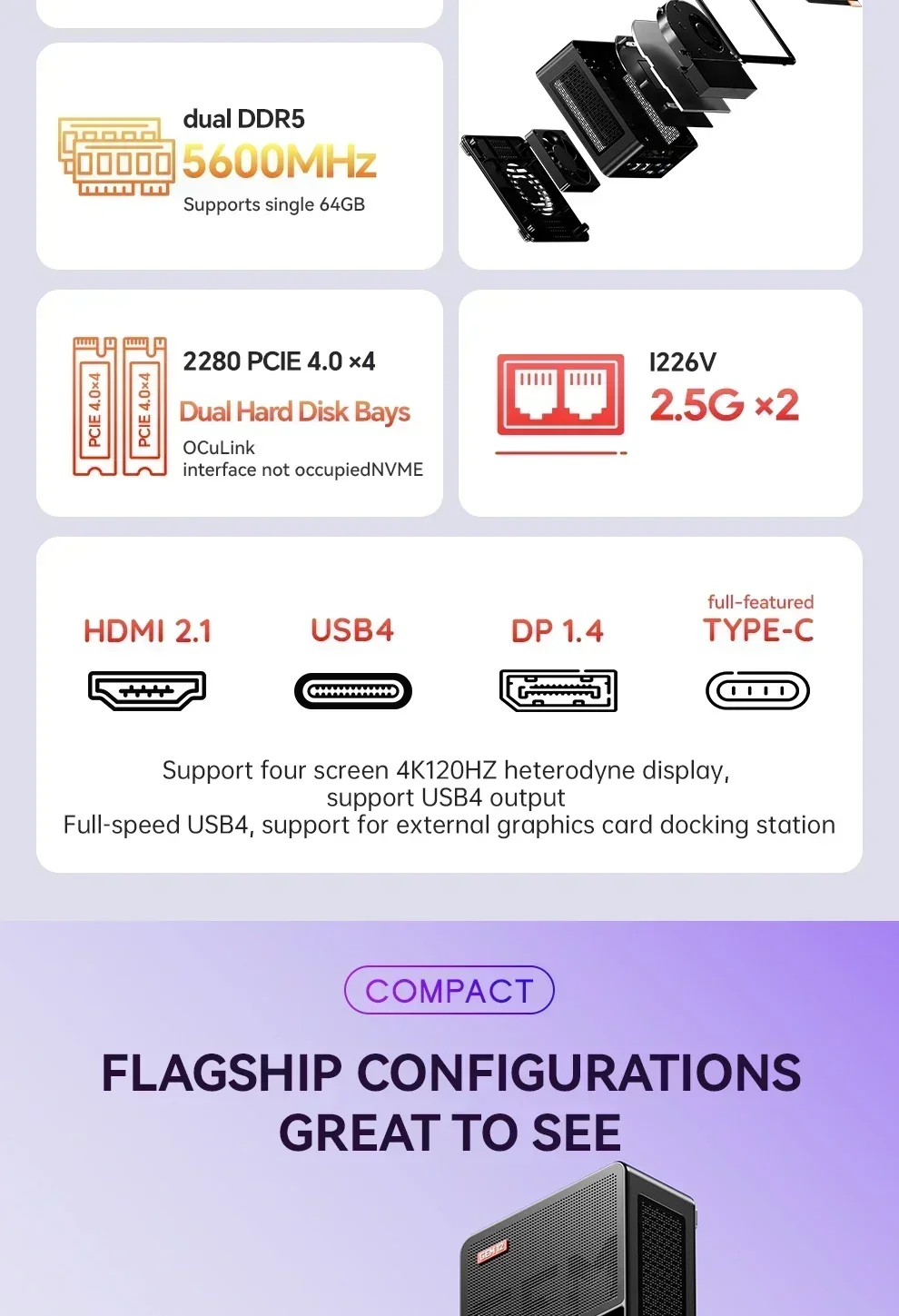 Aoostar GEM12 AMD Ryzen 7 8845 - Amd Ryzen 7 7840Hs Mini Pc ulasan dan harga