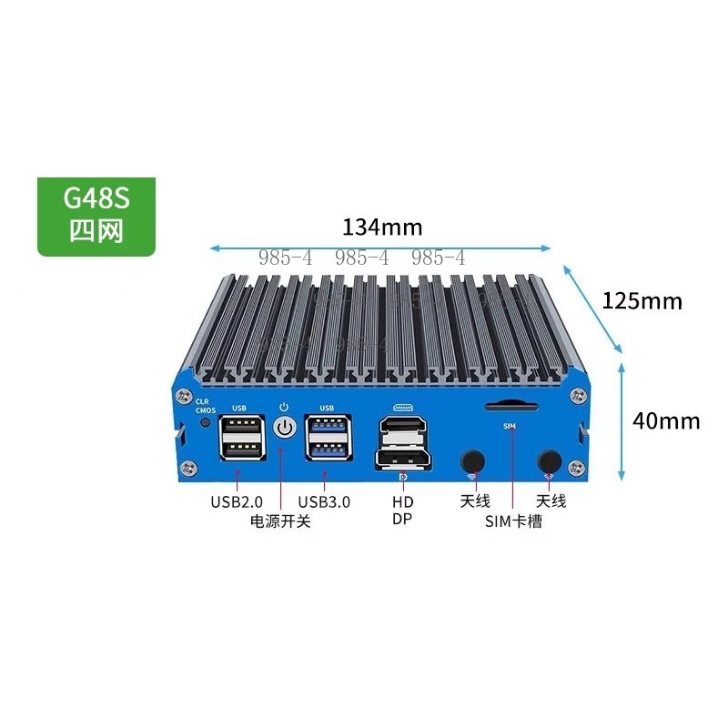 G48S N100 Soft Router Mini PC  - Pfsense Firewall Router 2.5G 4 I226 ulasan dan harga