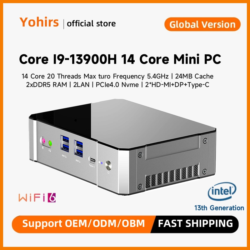 Yohans komputer PC mini, Thund - Intel Core I9 13900H Mini Pc ulasan dan harga